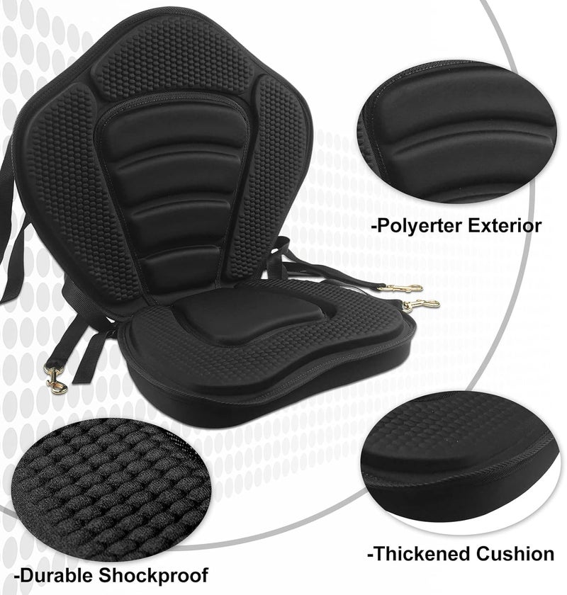 HLOGREE Kayak Seats - 1/2 Pck, Thicken Padded Seat Cushion with Back Support, Canoe & Ocean Sup Compatible - Image 5
